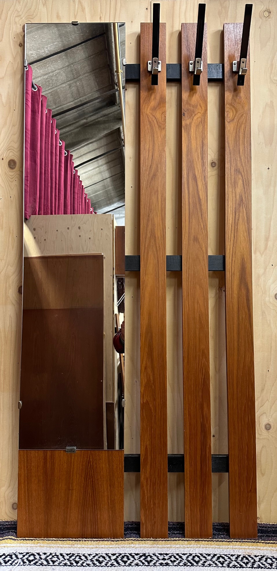 Mid-Century Coat Rack with Mirror 1 - Image 4