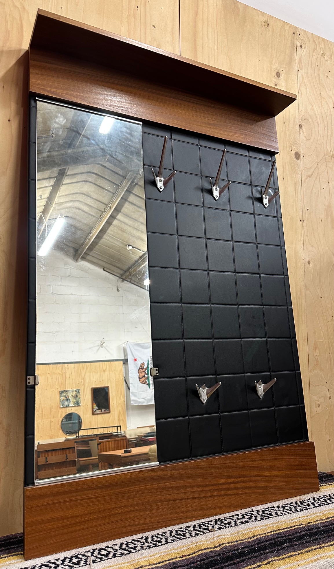 Mid-Century Coat Rack with Mirror 9 - Image 3