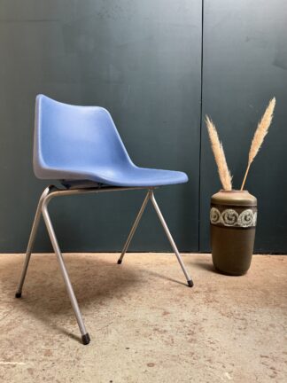 Robin Day Polyside Vintage Mid-Century Dining Chair in Blue